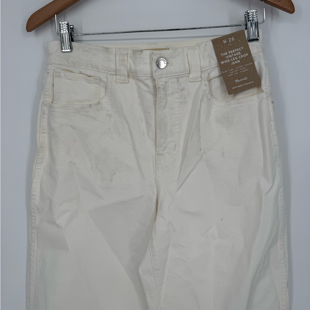 Madewell The Perfect Vintage Wide-Leg Crop Jeans Size‎ 26 - Picture 4 of 11